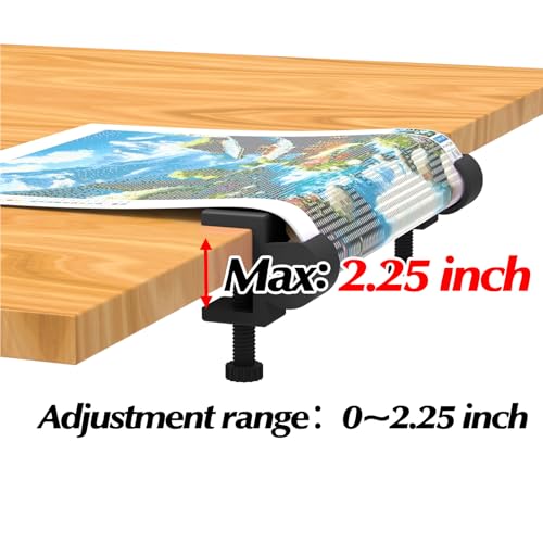 GFYYBKJ Diamond Painting Canvas Table Clamp Set, Diamond Painting Canvas Roll Holder, Diamond Art Kits and Craft Accessories for Adults, Gift for DIY Diamond-Painters(Black) - color: Black