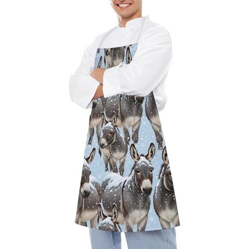 Chef Bib Apron for Restaurant, Anti-Stain with Pocket Adjustable, Cooking Dishwashing Lab Use - color: Style (545)