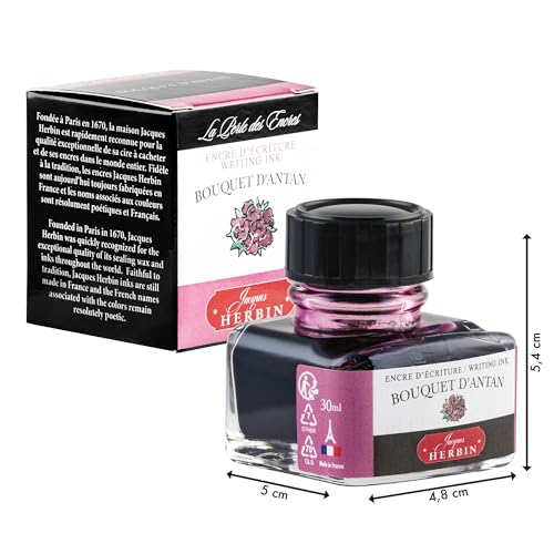 Herbin Fountain Pen Ink - 30ml Bottled - Bouquet d'Antan - color: Bouquet D'antan, size: 1 fl oz