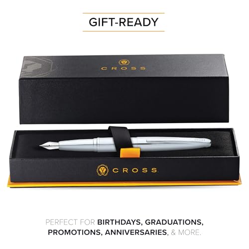 Cross ATX Pure Chrome Fountain Pen - color: Pure Chrome, style: Medium Nib