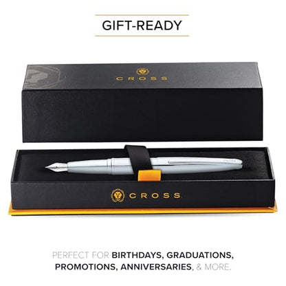 Cross ATX Pure Chrome Fountain Pen - color: Pure Chrome, style: Medium Nib