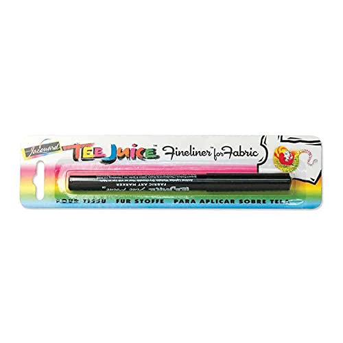 Jacquard JAC-PEN1008 Fine Tee Juice Fabric Marker, Black, Null