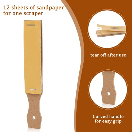 Sandpaper Sharpener,3-Pack Sketch Sandpaper Pencil Sharpeners 6.2x0.9 Pointer Art Drawing Tool Pastel Sticks Drawing Tool for Artist Sketch Beginner (10 Sheets/Pcs) - color: Flat Handle