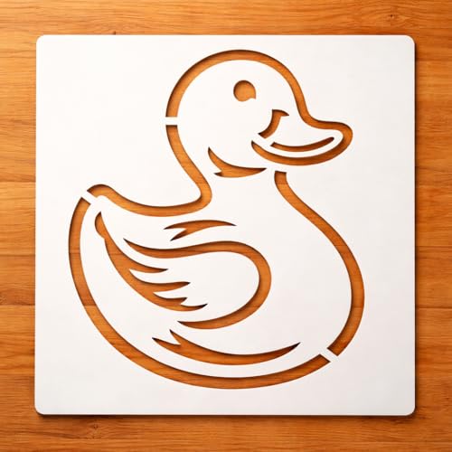 Rubber Duck Stencil – Reusable Duckling Art Stencil for Painting, Crafting and DIY Projects (3 Pcs Set) - style: Rubber Duck