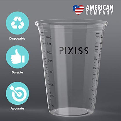 Amazing Clear Cast Epoxy Resin Kit by Alumilite - Deep Pour With 20x Disposable Plastic Mixing Cups and Pixiss Mixing Sticks Bundle