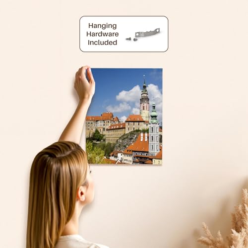 3dRose Czech Republic, Chesky Krumlov. View of town and Krumlov castle. Museum Grade Canvas Wrap 11x14 - size: 11"L x 14"W