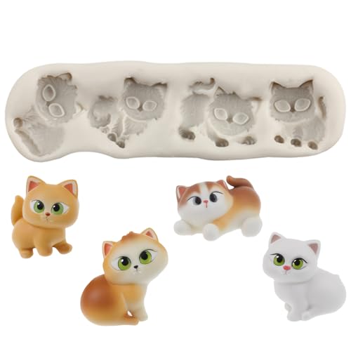 Cat Polymer Clay Mold Animal Cat Silicone Molds for DIY Crafts Epoxy Resin Casting Air Dry Polymer Clay Plaster Jewelry Making - color: Style A