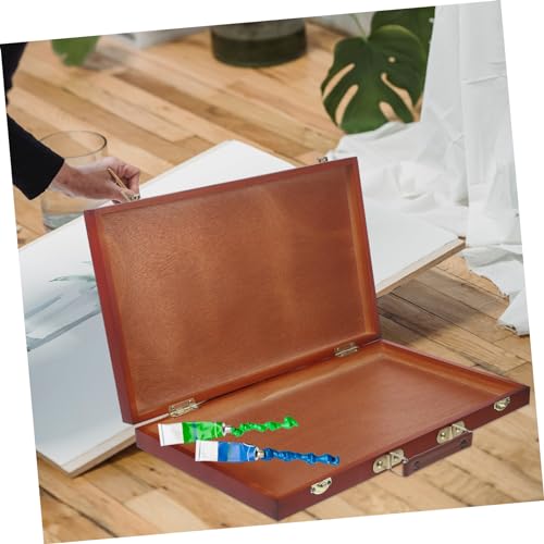 DOITOOL Elegant Wooden Portable Easel Painting Storage for Pencil Boxes and Art Tools Organizer