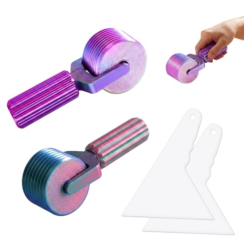 PASDUCHAS 2 Pack Diamond Art Roller Straightener, DIY Rhinestone Painting Accessories with 2 Pcs Diamond-Paint Art Aligning Tools