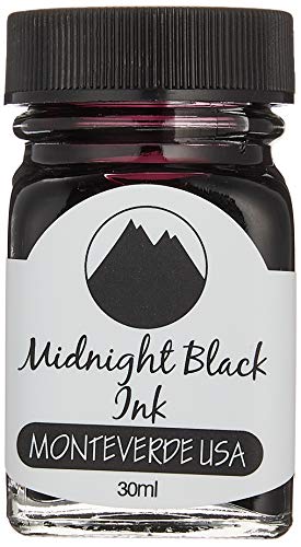 Monteverde USA Ink with ITF Technology, 30 ml Midnight Black (G309MB) | ITF formula supports smooth flow, lubrication, and rich color for everyday fountain pen writing. - color: Midnight Black, style: 30ml