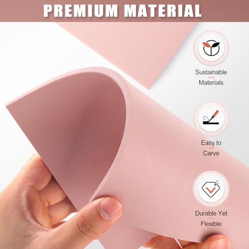 Linoleum Blocks for Printmaking Supplies - 6PCS 8”x6”Rubber Linocut Block Printing Kit for Stamp Carving, Soft Relief Printing Linoleum for DIY Crafts & Art Projects - color: 8”x6”-6pcs