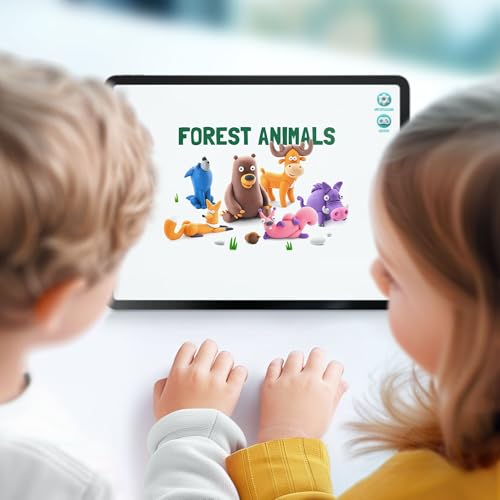 HEY CLAY Set - Colourful Modeling Air Dry Clay Kit for Kids 15 cans and Sculpting Tools with Fun Interactive Instructions App - Children 3+ (Forest Animals) - style: Forest Animals