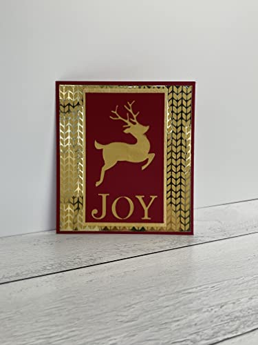 The Crafters Workshop Stencils, Reusable for Crafts, Art, Greeting Cards, Paint or Mixed Media, 2 Pk, 6" x 6", Merry Tree/Reindeer Joy - style: Merry Tree / Reindeer Joy