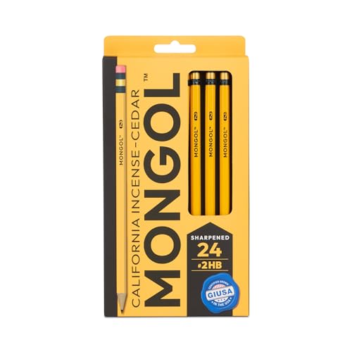 Mongol Classic Incense Cedar #2 Pencil - 24-Pack - Pre-sharpened, European Graphite Core, US Grown Cedar, Smudge Free Eraser – Nontoxic PMA Certified - size: 1 Count (Pack of 24)