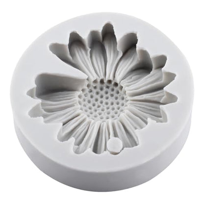 Daisy Flower Polymer Clay Mold Daisy Silicone Molds Chrysanthemum Flower Mold for DIY Crafts Jewelry Making Epoxy Resin Casting Air Dry Clay Plaste - color: Style F