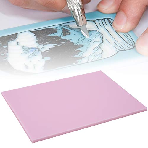 Craft Foam Stamp Block for DIY Rubber Stamping Artistic Carving Material Cards Scrapbooks Projects - color: Pink