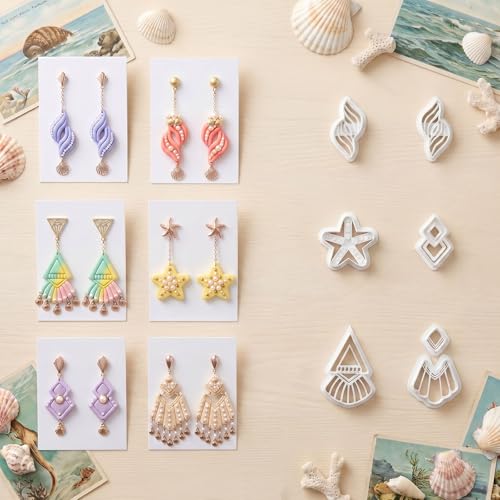 28 Pcs Polymer Clay Cutters & Polymer Clay Tools,Clay Cutters of Four Seasons for Polymer Molds for Earrings Jewelry Making