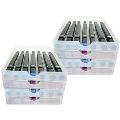 Craft Organizers and Storage, Pencil, Crayon, Marker, Pen Organizer, Pen Holder, Pen Tray Storage with Gel Pens, Fountain Pens, Chalk for Office, Art & Craft Room - 8Pack