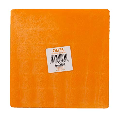 Speedball 7.5 Inch Square Universal Pottery Wheel Bat, Orange, for Ceramics and Clay Work - color: Orange, size: 7.5 Inch Square