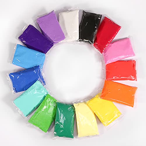 Ecurfu Air Dry Clay 24 Colors, DIY Modeling Clay with Tools, Toy Gifts for Kids - size: 24 Pcs