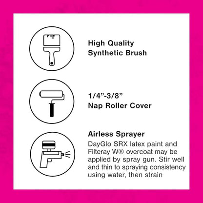 DayGlo Acrylic Latex Filteray UV Clear Coat for use with Screamin' SRX paints, Gallon - style: GA-Gallon