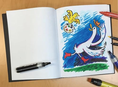 RENDR Hardbound Sketchbook 8.5x11, Bleed-Proof Paper for Alcohol Markers, Copic and Ink | 180 GSM, No Show-Thru, 48 Sheets