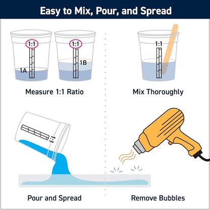 TotalBoat Artist Epoxy Resin - 16 Oz. Pint Kit with 1:1 Mix Ratio and UV Resistance - High-Gloss, Crystal-Clear Casting Formula for Artwork, Charms, Crafts, Jewelry, and Tumblers - size: 16 Ounce