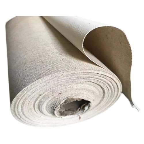 Generic 98cm Wide Cotton Linen Blend Canvas Roll - 5m Long, Primed, Perfect for Oil & Acrylic Painting - color: 98cm Wide Cotton