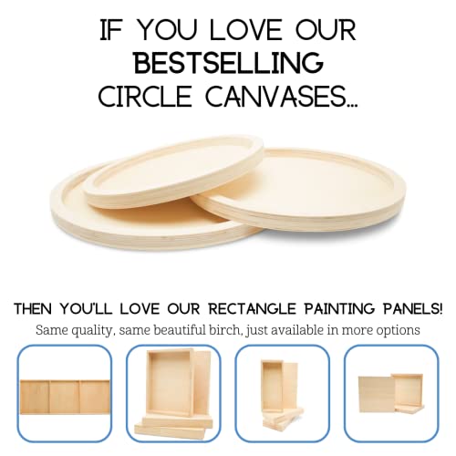 Circle Wood Panel 12-1/8 inch Diameter, Pack of 1 Round Canvas Boards, Unfinished Wooden Trays for Crafts & Painting, by Woodpeckers - size: 12-1/8 inch