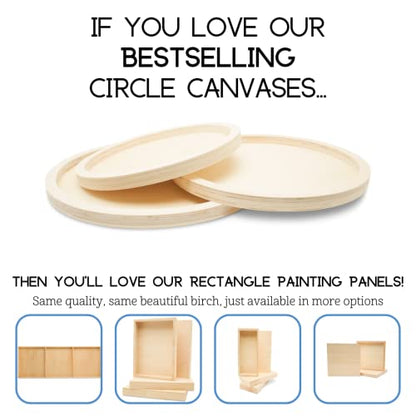 Circle Wood Panel 12-1/8 inch Diameter, Pack of 1 Round Canvas Boards, Unfinished Wooden Trays for Crafts & Painting, by Woodpeckers - size: 12-1/8 inch