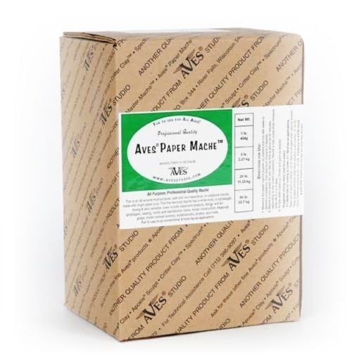AVES Paper Mache - Industrial-Strength Paper Mache Paste & Paper Clay, Paper Mache for Customization, Restorations, Bond, Seal, & Shape with Ease. Paper Mache (5 lb.)