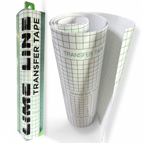 LiME LiNE Transfer Tape, Clear with Alignment Grid, No Residue - for Transfering Stencils and Decals (Transfer Tape) - color: Transfer Tape
