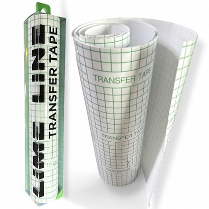 LiME LiNE Transfer Tape, Clear with Alignment Grid, No Residue - for Transfering Stencils and Decals (Transfer Tape) - color: Transfer Tape