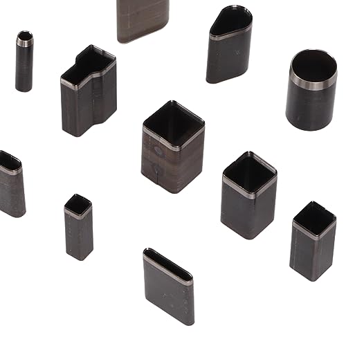 Generic 18Pcs Leather Cutter Punch, High Carbon Steel Assorted Shape Hollow Punch Cutter, Fabric Leather Clay DIY Tool with Transparent Storage Box
