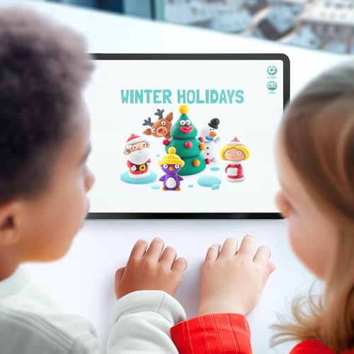 HEY CLAY Set - Colourful Modeling Air Dry Clay Kit for Kids 15 cans and Sculpting Tools with Fun Interactive Instructions App - Children 3+ (Winter Holidays) - style: Winter Holidays
