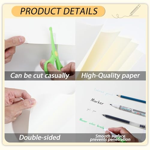 gisgfim 50 Sheets Bristol Paper Smooth 11×14 inches 100lb/270g Artist Paper for Adults and Students Markers Pen and Ink - size: 11×14
