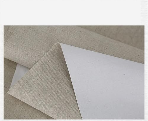 Cotton Canvas Roll, Primed Linen Canvas Roll 0.28-1.08m Wide 5m Long for Acrylic and Oil Painting(Linen 0.78M X 5M) - color: Linen 0.78M X 5M