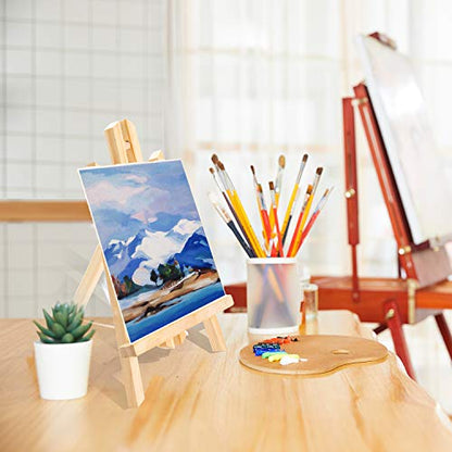 AROIC Wood Easels, Easel Stand for Painting Canvases, Art, and Crafts. (11.8 inch, 20 Pack), Tripod, Painting Party Easel, Kids Student Table School Desktop, Portable Canvas Photo Picture Sign Holder. - style: 11.8"-20p