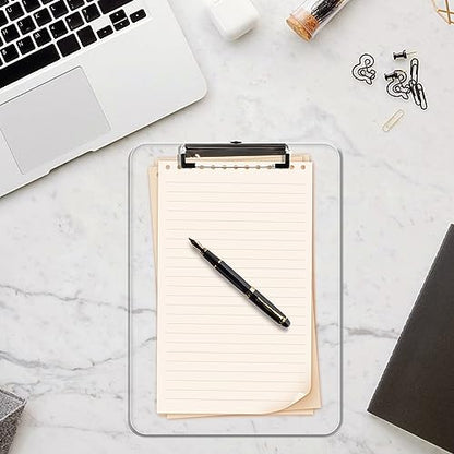 Plastic Clipboards Set of 30, A4 Acrylic Clear Board 8.5x11 | Transparent Letter Size 9" x 12.5" for Classroom, Students,Office & School Supply