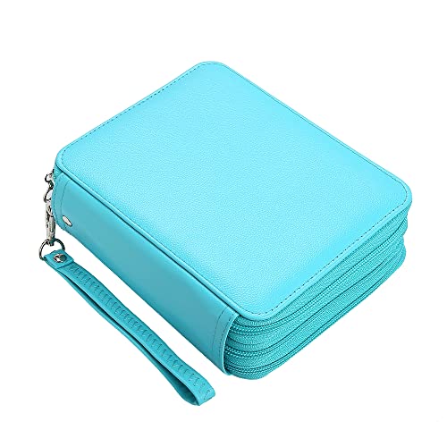 PU Pencil Case - 72 Slots Colored Pencil Case Organizer with Zipper for Watercolor Pens, Pencil Case Organizer for Artist - color: Green