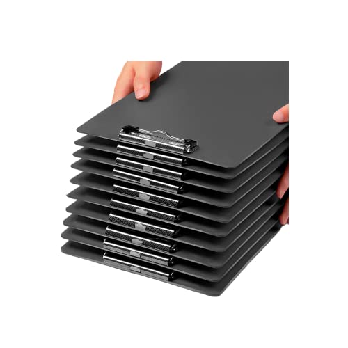 Clipboard Black,Clip Boards Set of 8,Clip Board with Low Profile Clip,A4 Letter Size Drawing Board Sketching Tool,12.5 x 8.75"Hanging File Folders Plastic Folder for Nurses,Students,Office,Women - style: Classic