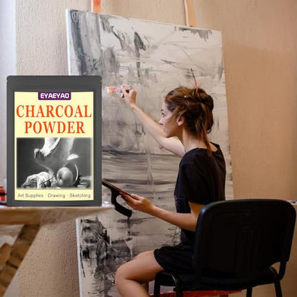 Premium Charcoal Powder for Drawing & Sketching - 10 lbs Fine Art Charcoal, Ideal for Shading, Blending - Professional & Beginner Artist Supplies (10 Pounds) - size: 1 Count (Pack of 1)