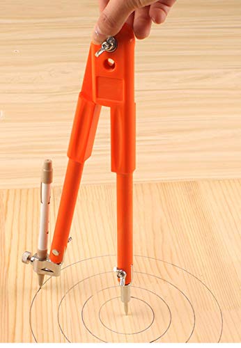 Professional Woodworking Compass Pencil Marking Compass Circle Maker Scriber Compass for Geometry (Large) - style: Large