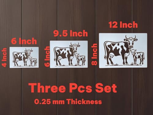 Cow Stencil – Farm Animal Outline Stencil for Painting Crafting Scrapbooking and DIY Projects - style: Cow