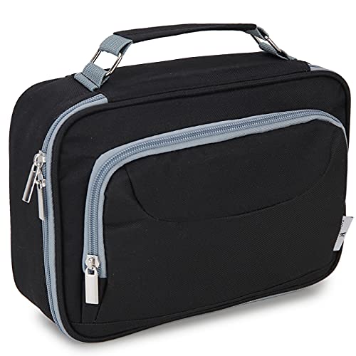 Large Pen Pencil Case,VONXURY High Capacity Art Colored Pencil Pouch Portable Stationery Organizer With 2 Detachable Layers 54 Slots Multiple Zipper Pockets for School Office College - color: Black
