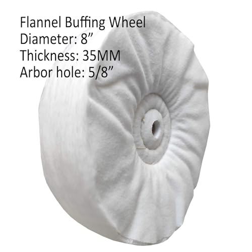 6pc 8" Cotton Buffing Polishing Wheel Kit for Bench Grinder,5/8" Arbor Hole | Includes 3pc 6" Cotton Polishing Buffing Wheel And 3pc 100g Bar Polishing Compound. For Polishing Aluminum, Brass & Jewelry - style: 8" X 5/8" AH 6PC