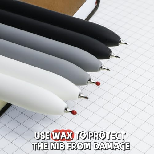 UIXJODO 6 Pcs Gel Pens 0.5mm Quick Dry Black Ink Pens Fine Point Smooth Writing Pen, Cute Office and School Supplies Gifts for Women Teacher Students (6 Pcs Black White Grey Silver) - color: 6 Pcs Black White Grey Silver