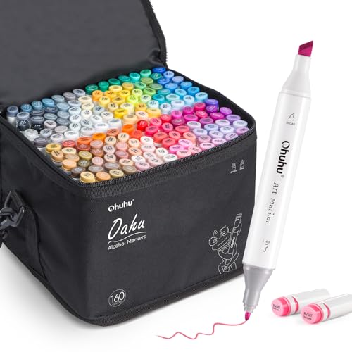 Ohuhu Spiral Bleedproof Marker Sketchbook+ Hardcover Bleedproof Marker Sketchbook