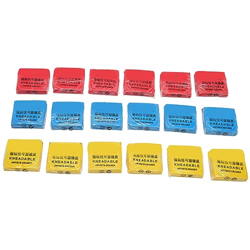 Generic Kneaded Eraser Set 18PCS Flexible Moldable Professional Art Erasers for Drawing Sketching Artists PVC