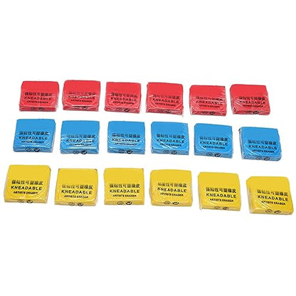 Generic Kneaded Eraser Set 18PCS Flexible Moldable Professional Art Erasers for Drawing Sketching Artists PVC